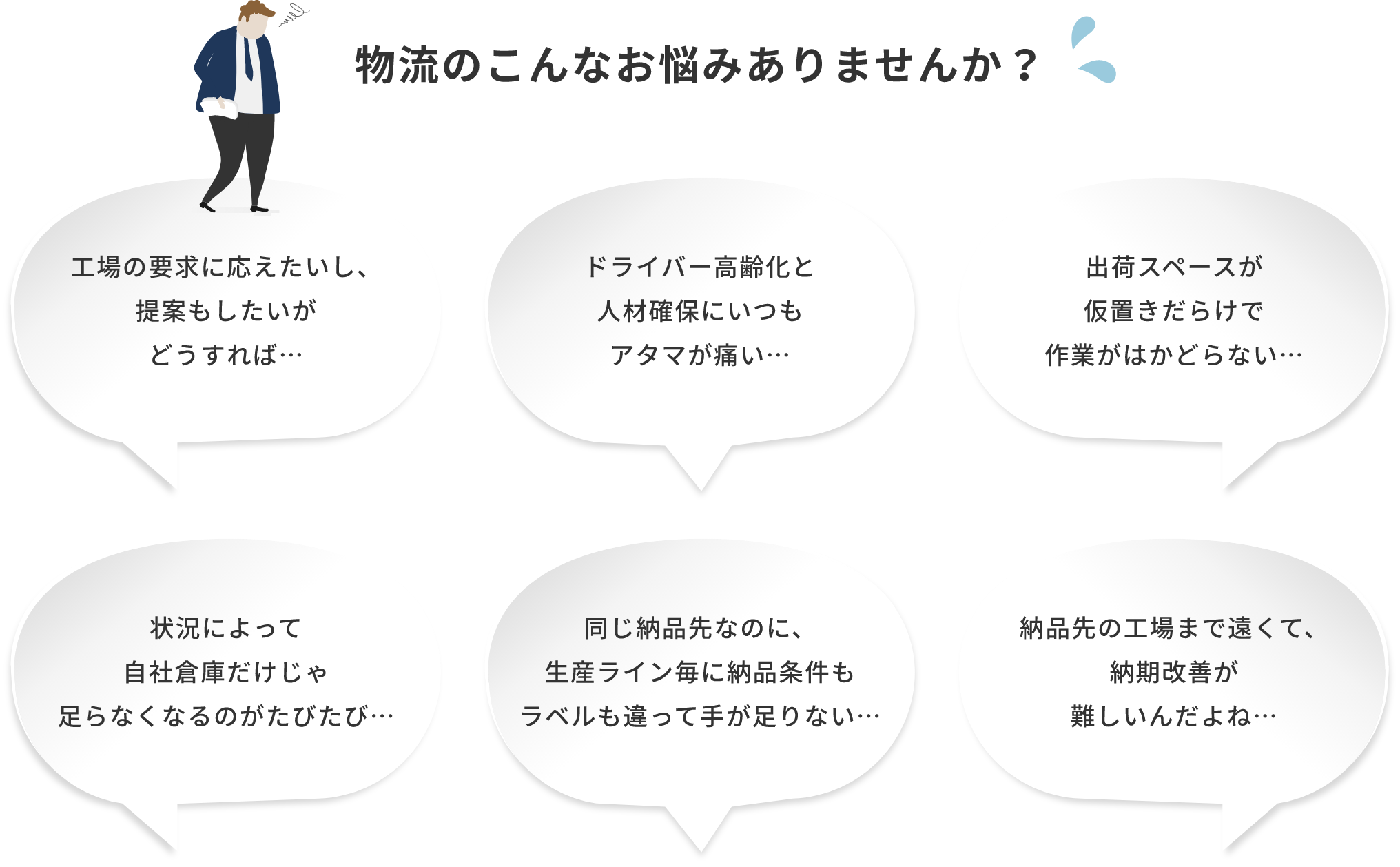 物流のこんなお悩みありませんか？